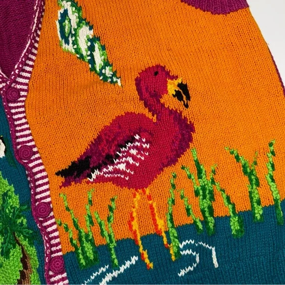 Vintage Texas Rodeo Hand Knit Marisa Christina Sweater Vest (1990s) 3X - Picture 3 of 11